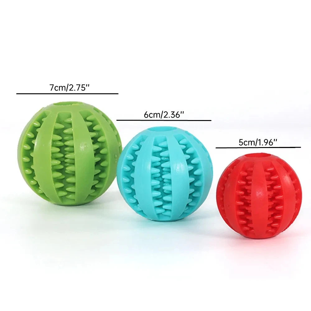 Treat Dispensing Rubber Ball for Dogs