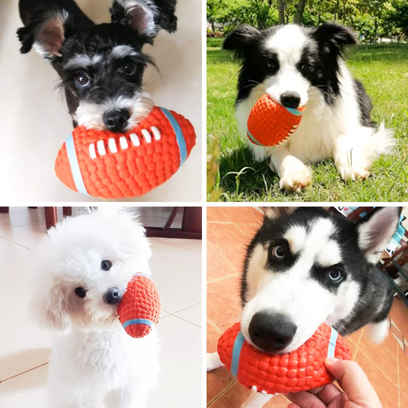 Squeaky Latex Rugby Ball for Dogs