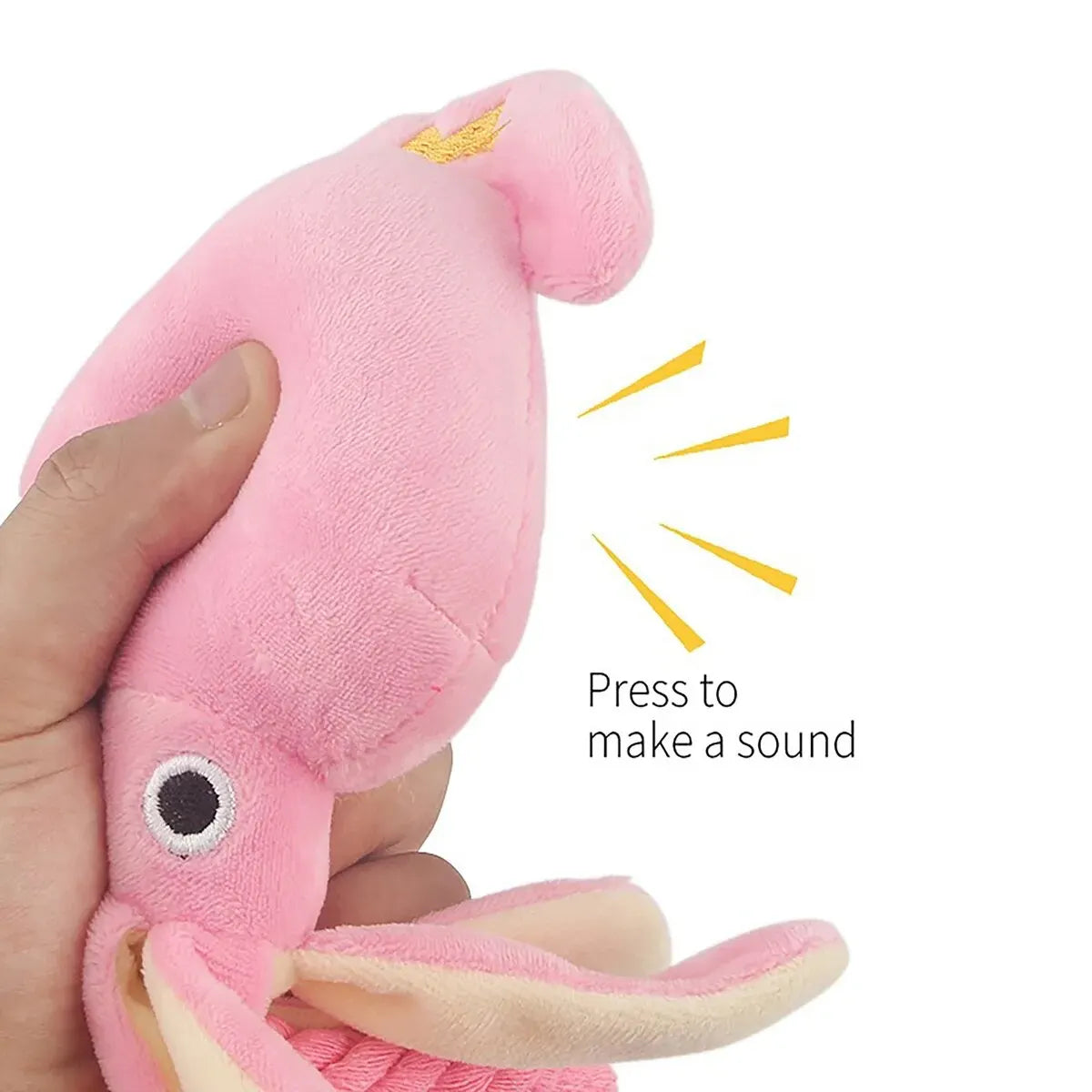 Plush Squid Rope Dog Toy