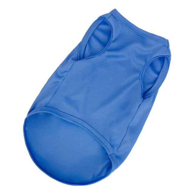 Plain Cotton T-Shirt for Dogs - Blue / L