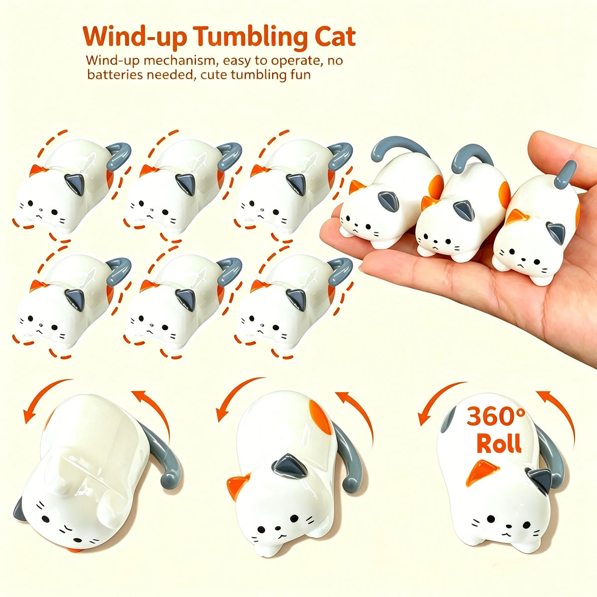 Clockwork Rolling Cat Toys