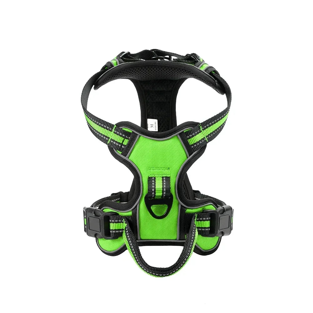 Reflective No-Pull Dog Harness - Green / S