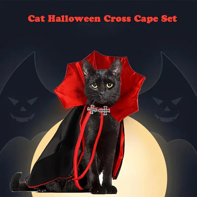 Vampire Cape and Hat for Cats