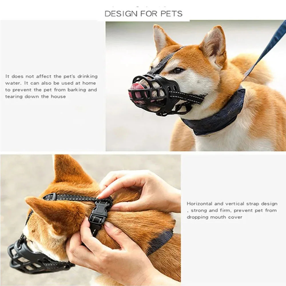 Breathable Basket Muzzle for Dogs