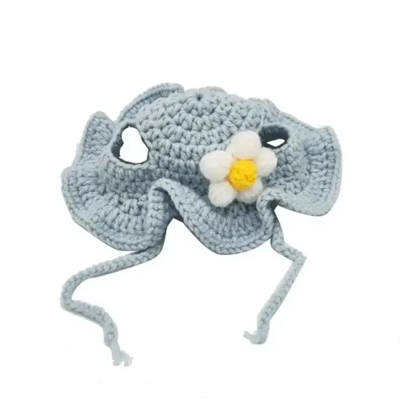 Knitted Hat for Cats and Small Dogs - S / Blue