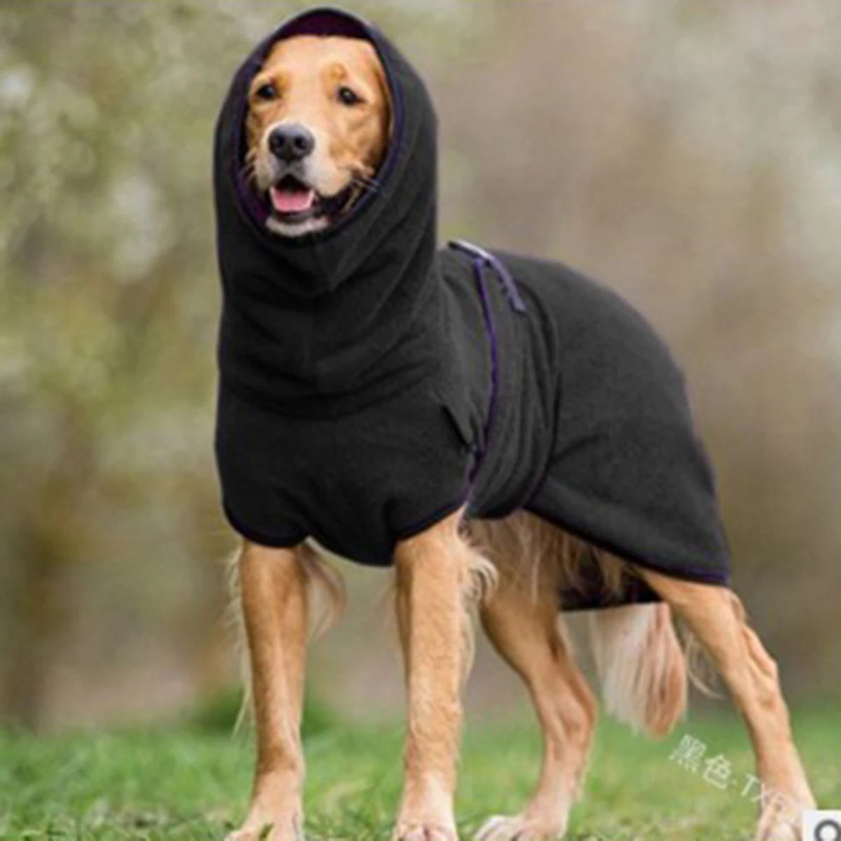 Fleece Snood Jumper for Greyhounds and Whippets - Black / S