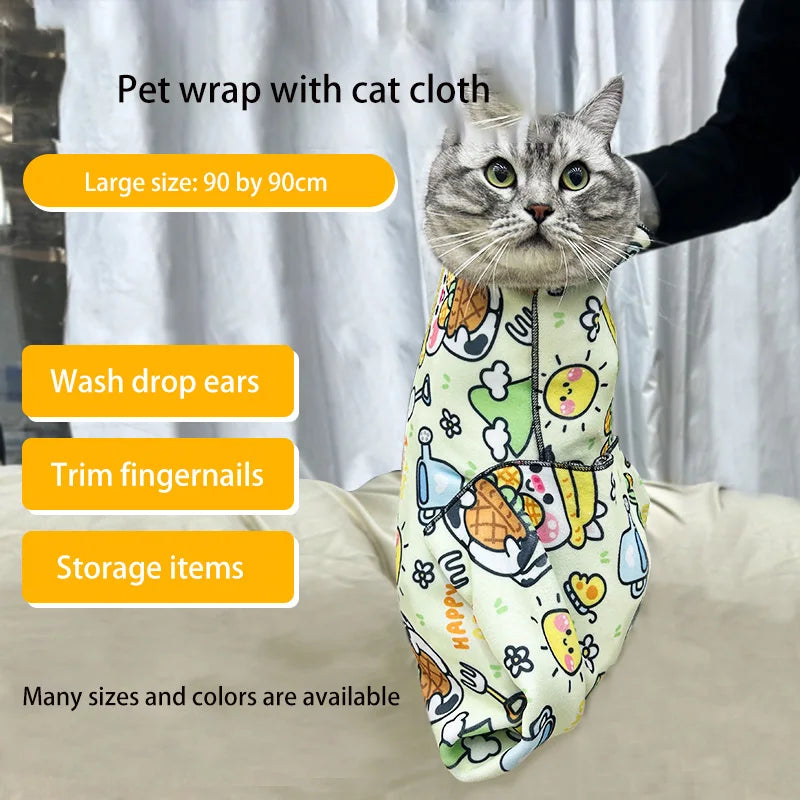 Cat Grooming Wrap Blanket
