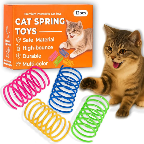 Coil Spring Cat Toys, Pack of 12