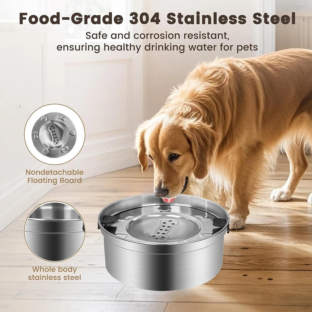 Stainless Steel No-Spill Water Bowl