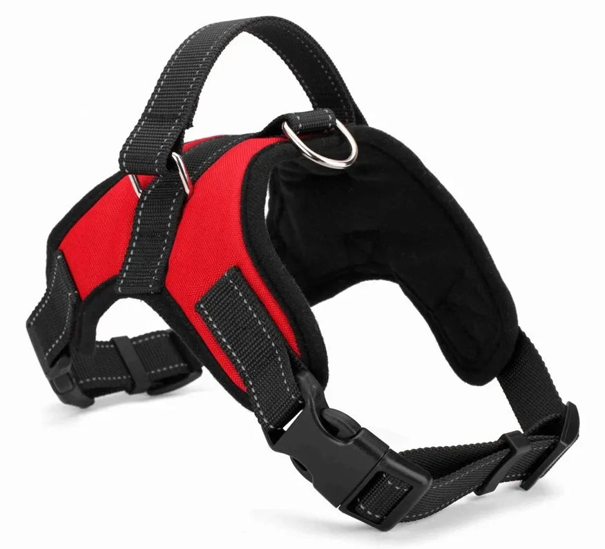 Quick-Release Padded Dog Harness Vest - Red Dog Harness / XS