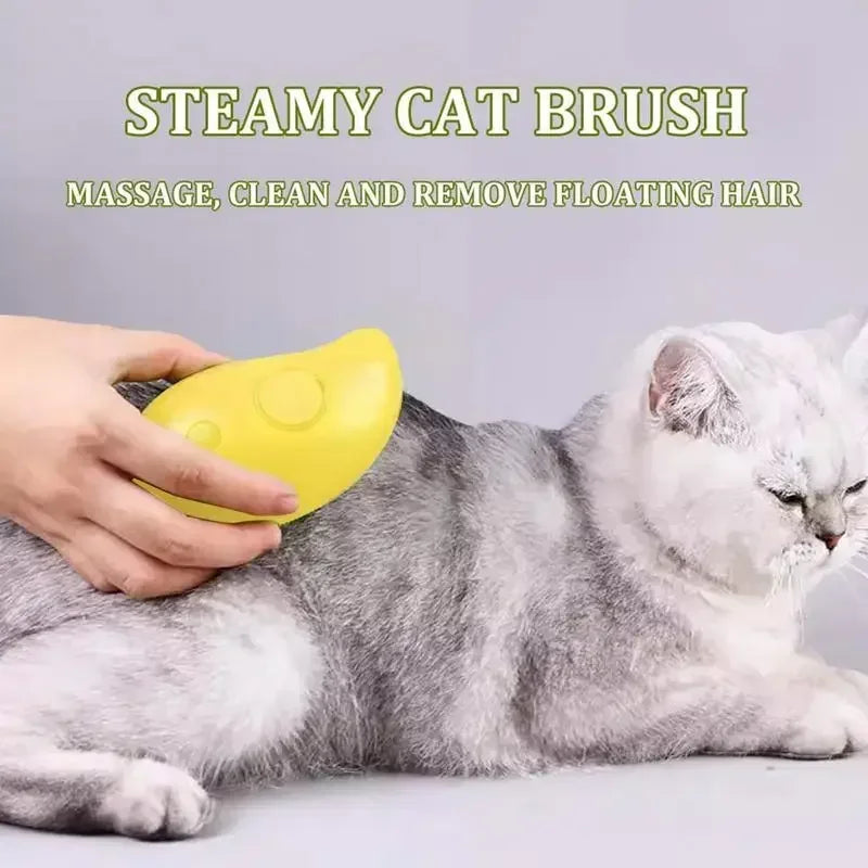 Steam Grooming Brush for Cats and Dogs, Rechargeable