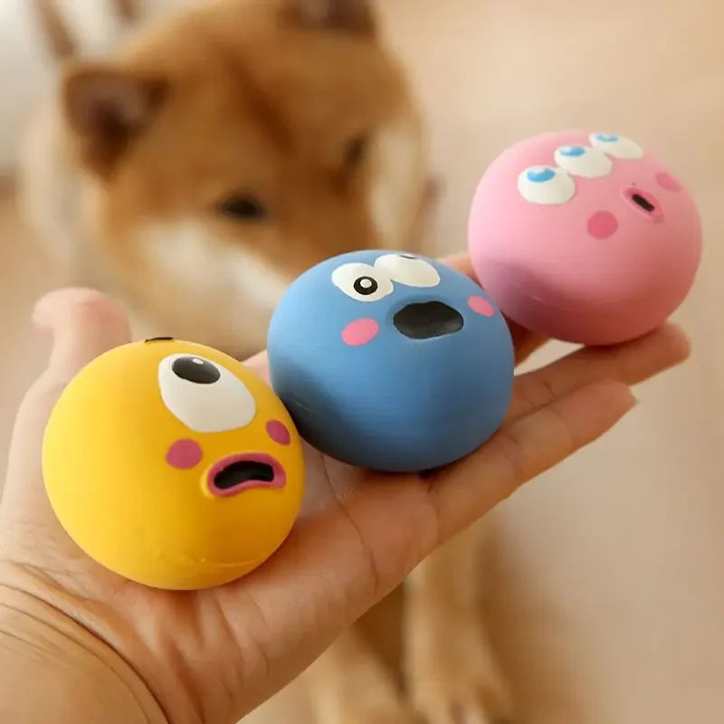 Squeaky Latex Eyeball Ball for Dogs
