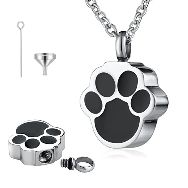 Paw Print Keepsake Urn Necklace