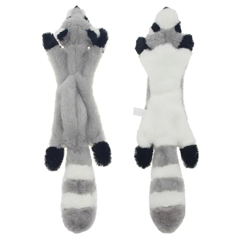 No-Stuffing Squeaky Plush Animal, 45 cm - Raccoon