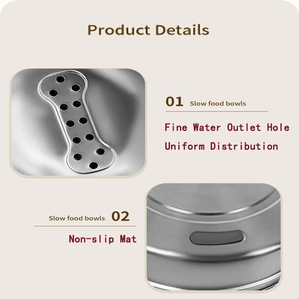 Stainless Steel No-Spill Water Bowl