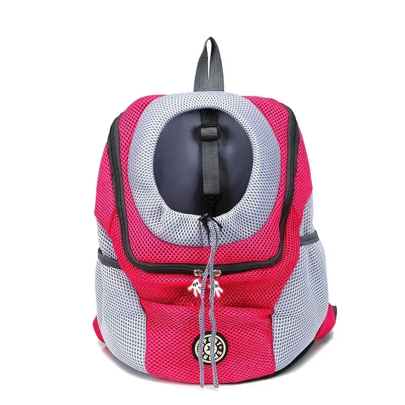 Front Pack Dog Carrier Backpack - Rosered / L