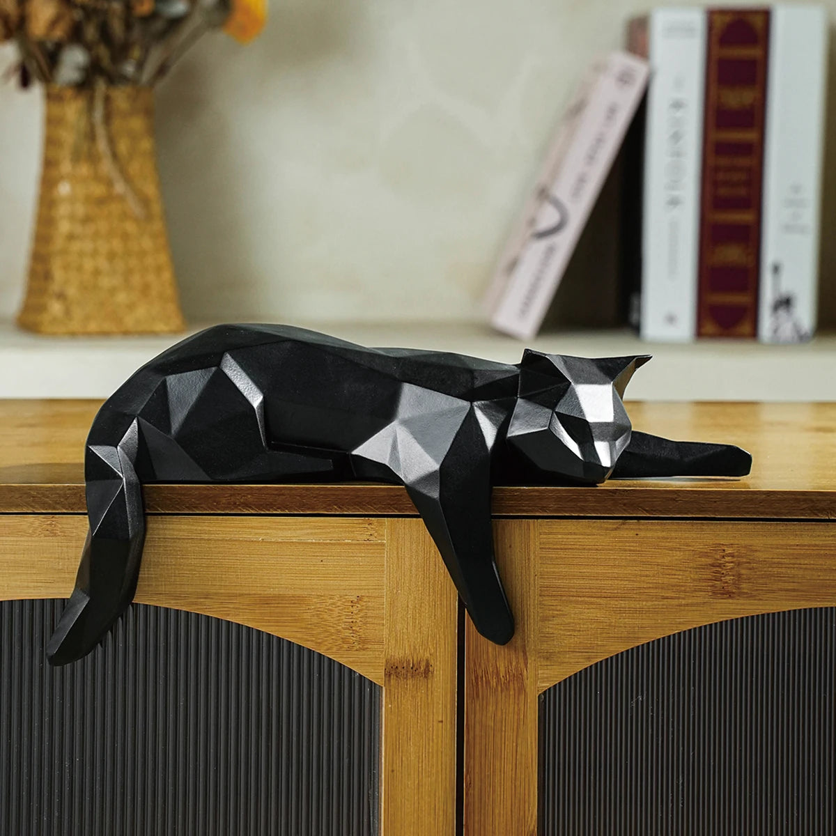 Geometric Cat Statue