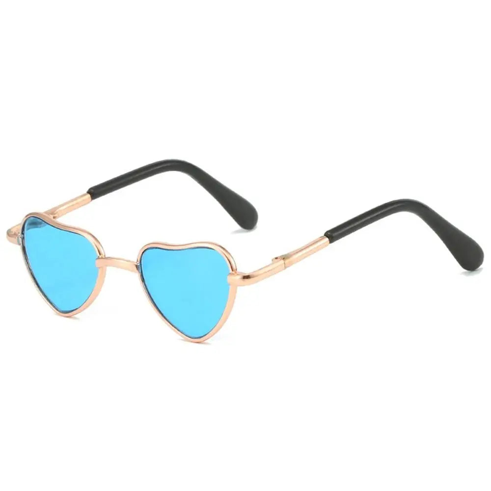 Heart-Shaped Pet Sunglasses - Blue
