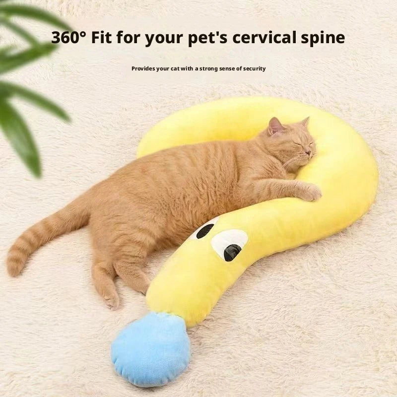 U-Shaped Neck Pillow for Cats and Small Dogs