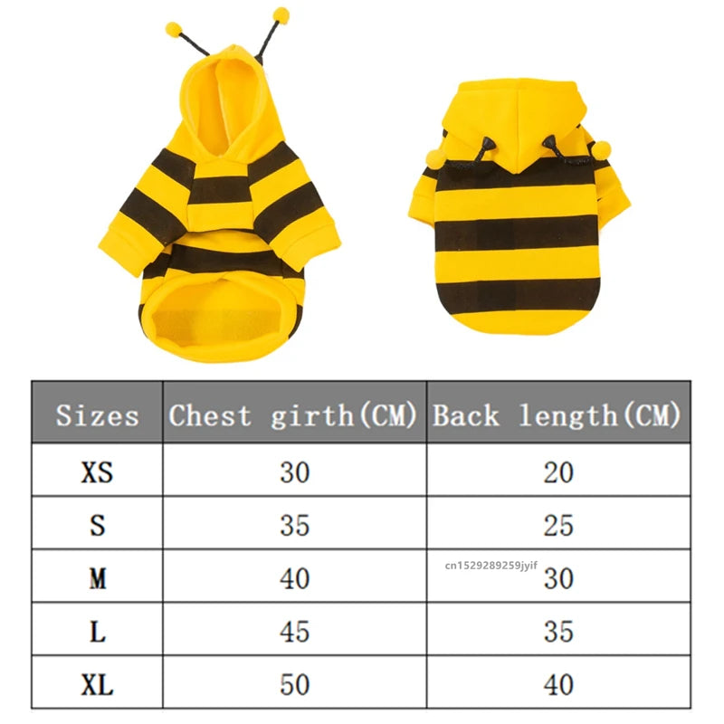 Bumblebee Costume Hoodie for Dogs and Cats