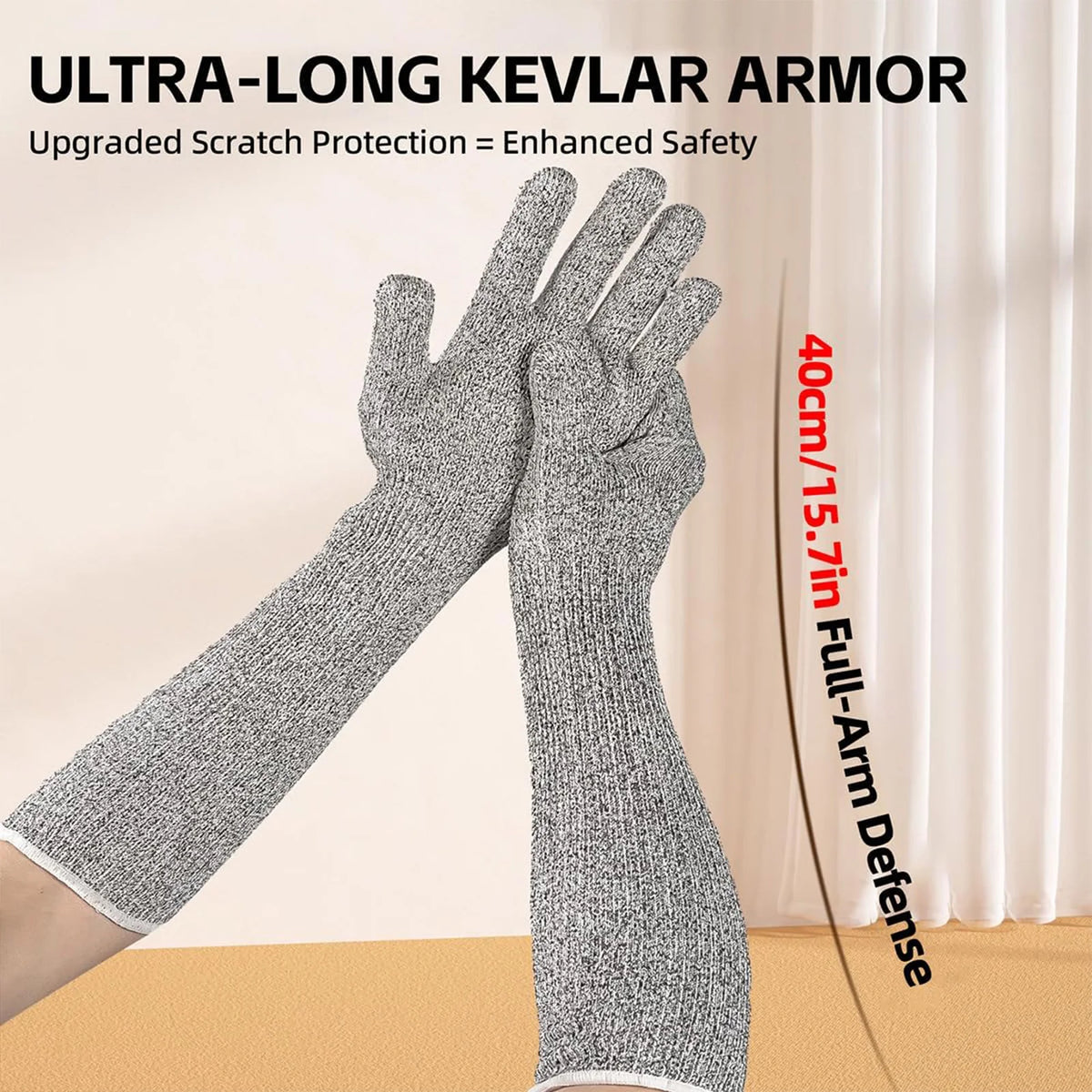 Scratch-Proof Grooming Gloves, 40 cm