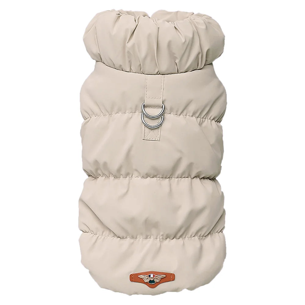 Padded Winter Coat for Small Dogs - Khaki / M