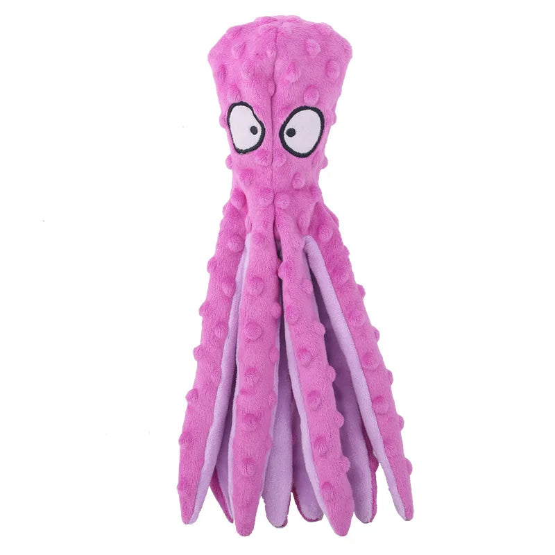 Plush Animal Squeaky Dog Toys - Purple