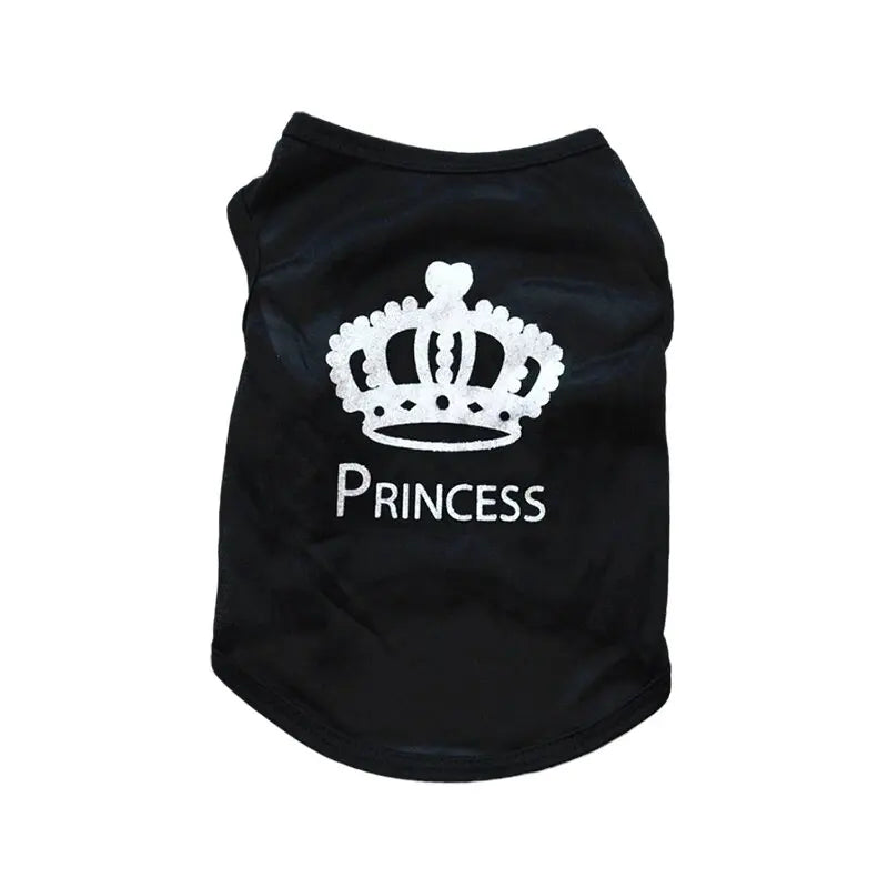Printed Summer Vest for Small Dogs - Black Crown / XS (0.6 to 1.2 kg)