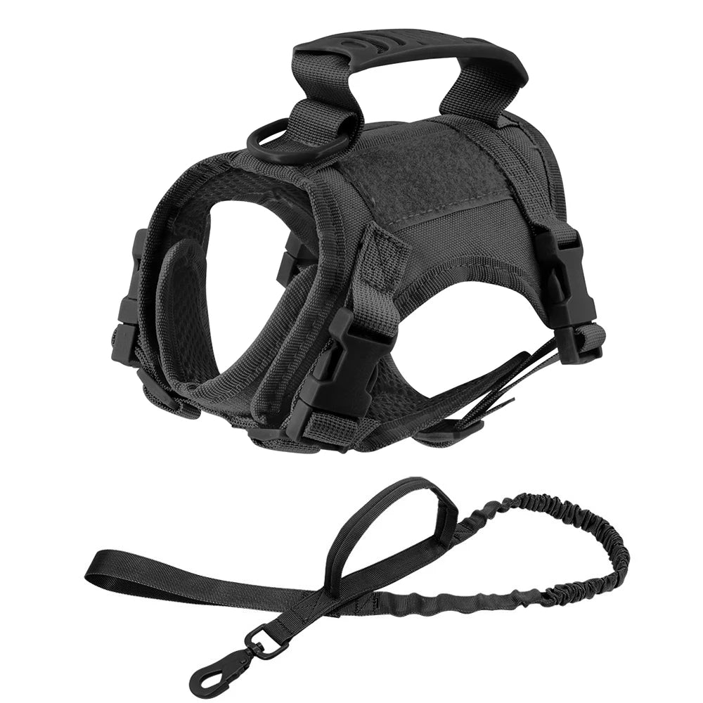 Tactical Cat Harness - Black, harness and lead