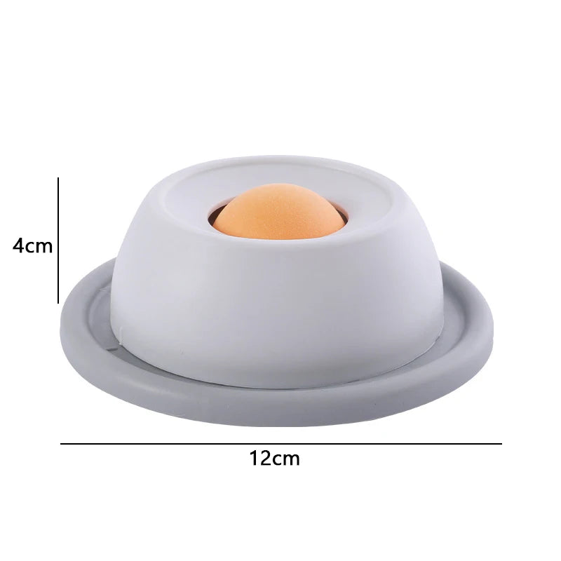 Rotating Lick Bowl for Cats - Grey