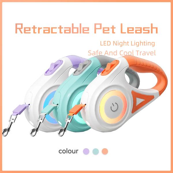 Retractable Lead with LED Light
