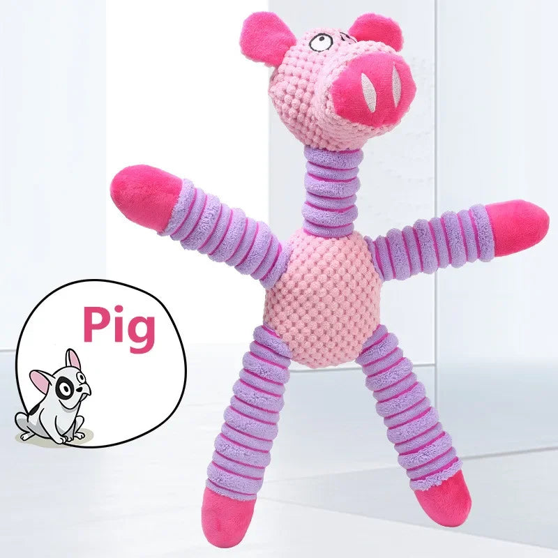 Large Squeaky Plush Animal Dog Toy