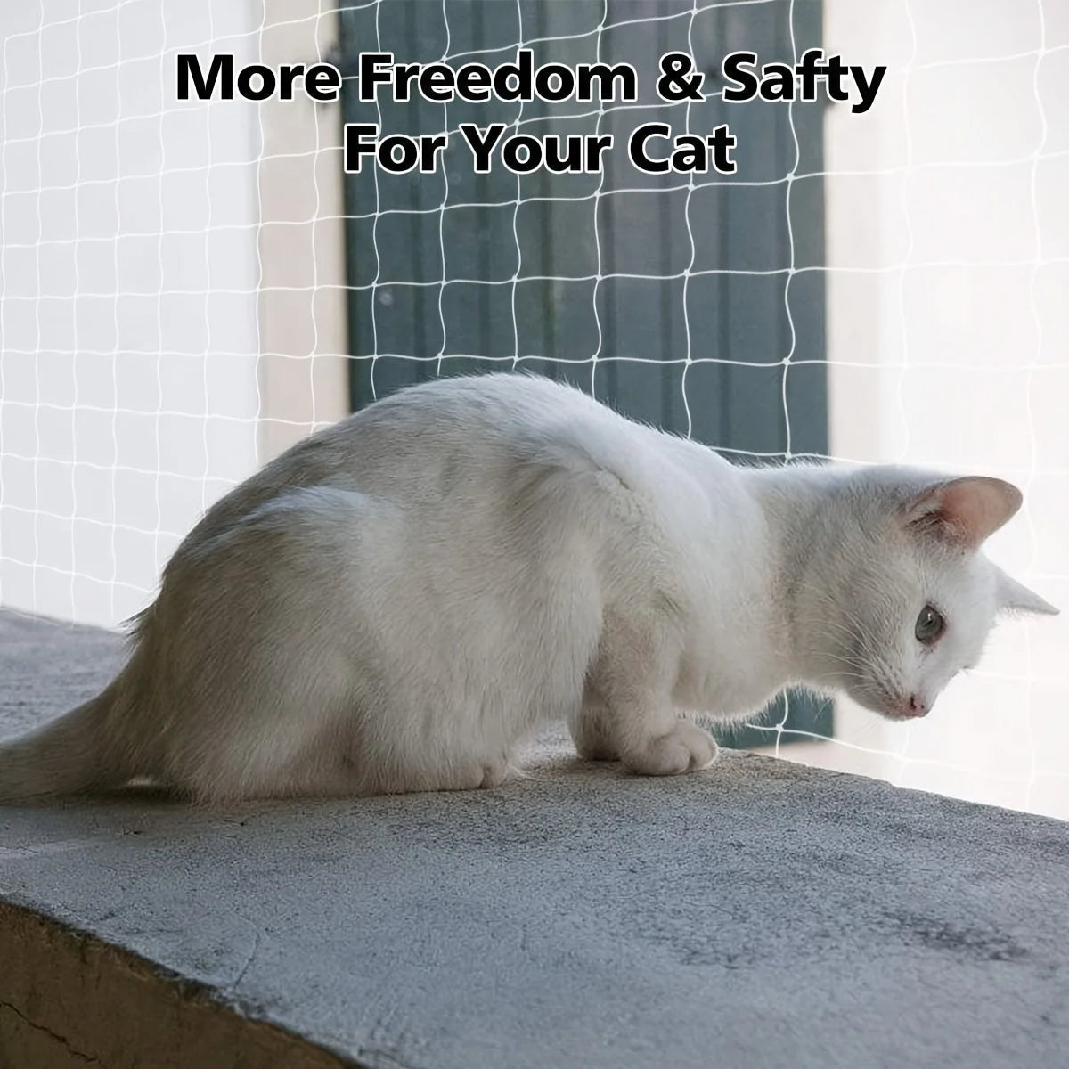 Clear Cat Safety Net for Balconies and Windows