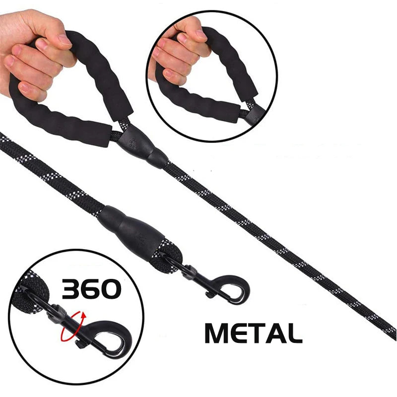 Reinforced Rope Dog Lead with Soft Handle