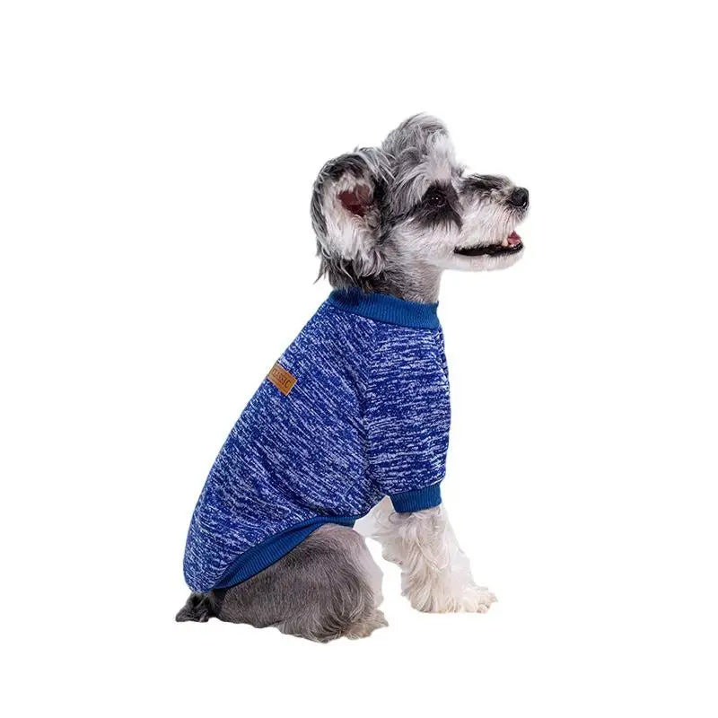 Warm Sweatshirt Jacket for Small Dogs - Dark Blue / XS