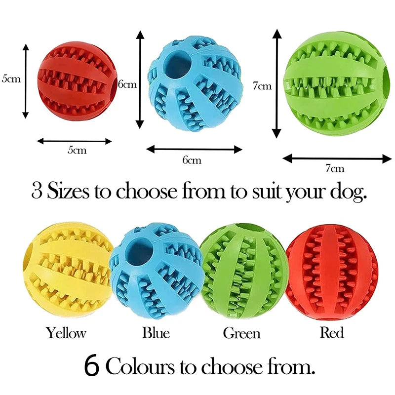 Treat Dispensing Rubber Ball for Dogs