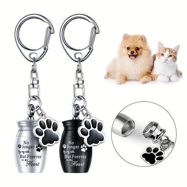Paw Print Keepsake Urn Keyring