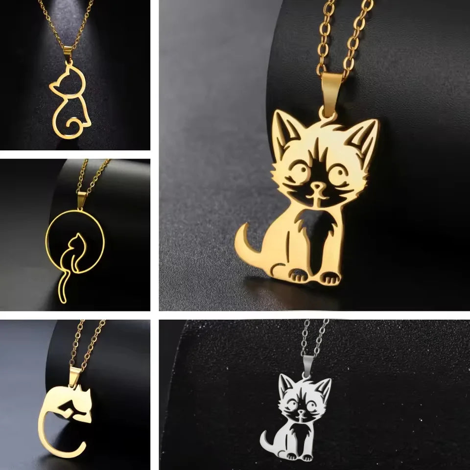 Kitten Silhouette Necklace