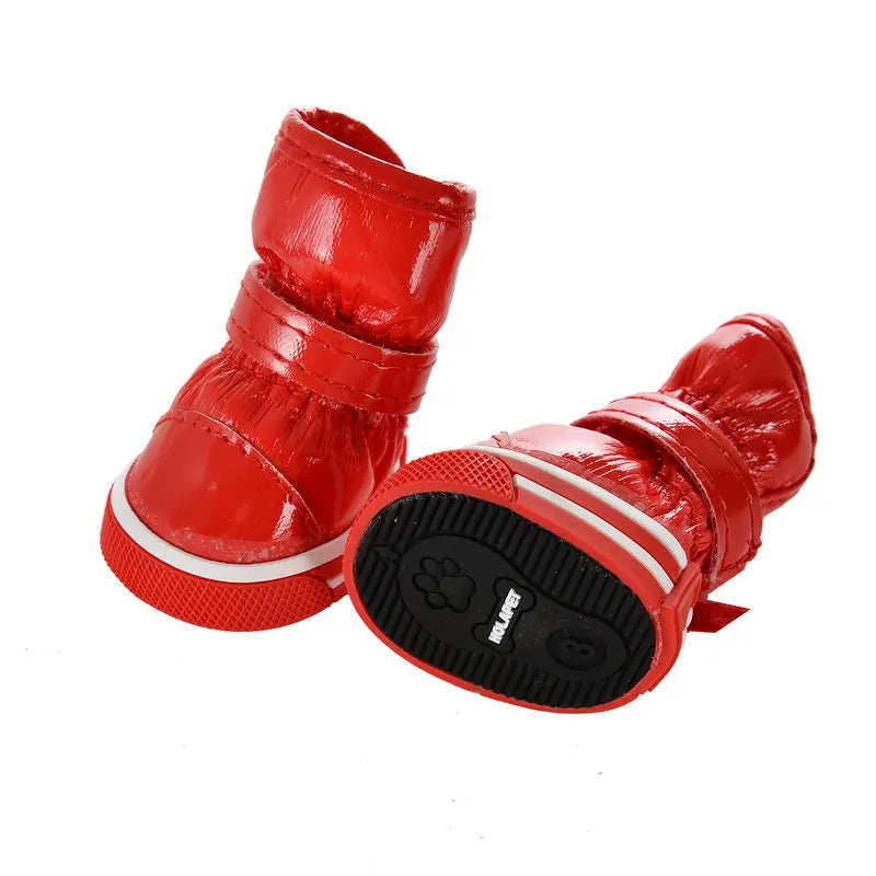 Fleece-Lined Winter Boots for Small Dogs