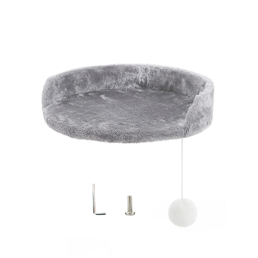 Plush Cat Tree Replacement Platform - Light grey