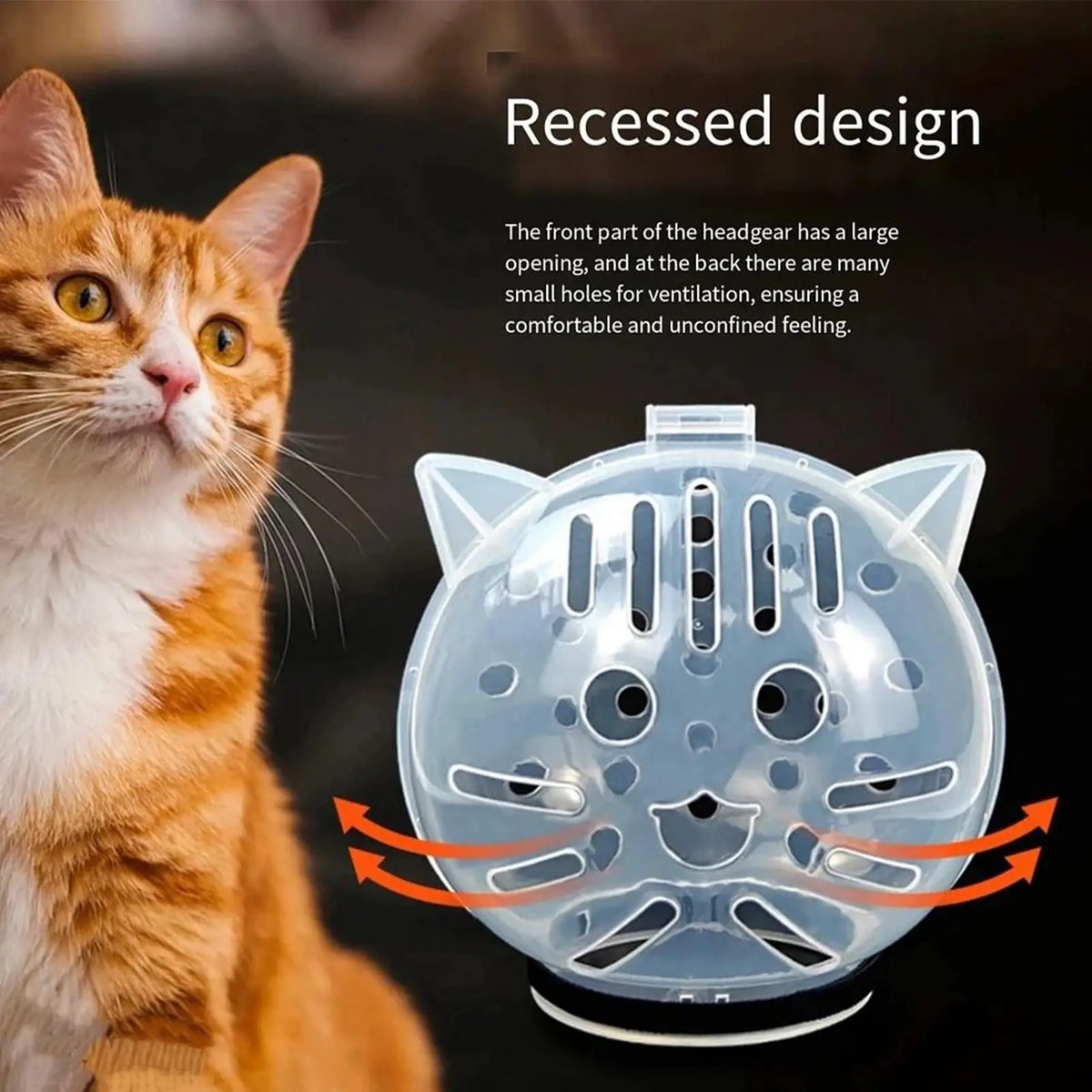 Clear Bubble Grooming Helmet for Cats