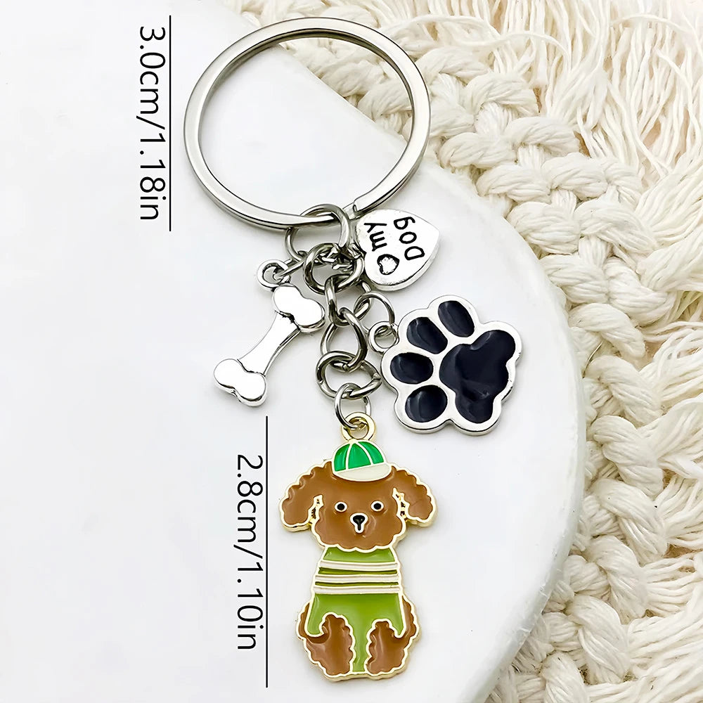 Skateboarding Pup Keyring