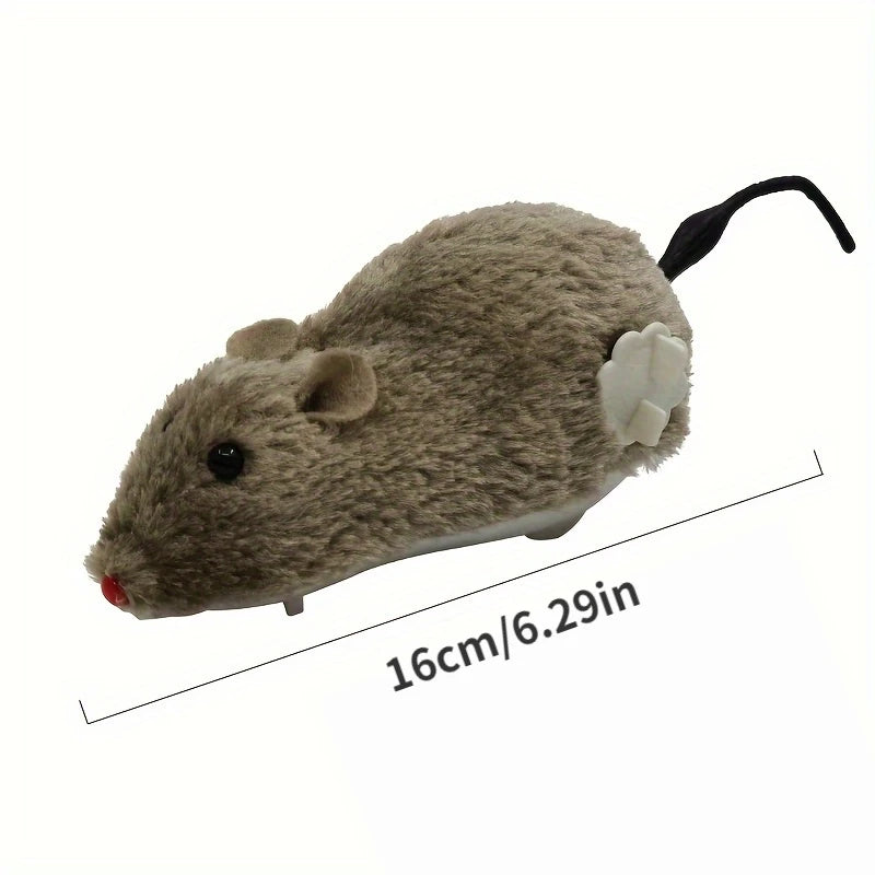 Wind-Up Plush Mouse Cat Toy