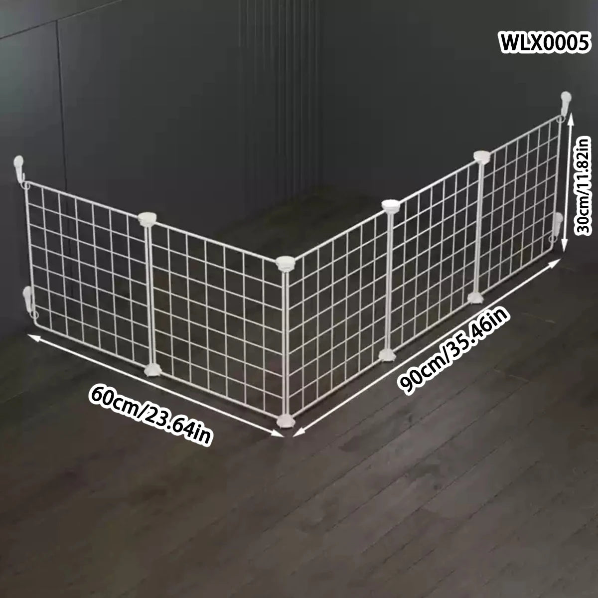 Wire Panel Puppy Pen - Corner, 60 + 90 cm