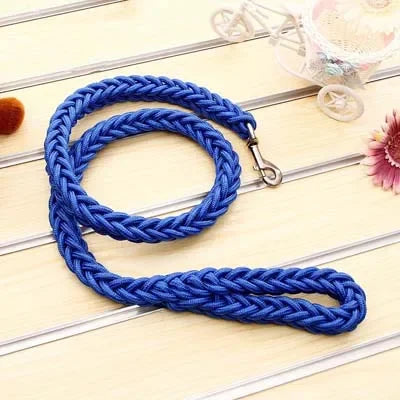 Heavy-Duty Braided Dog Lead, 1.3 m - Blue / L Width 2.0 cm