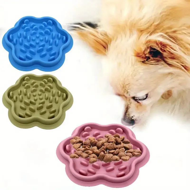 Flower Silicone Slow Feeder Dish
