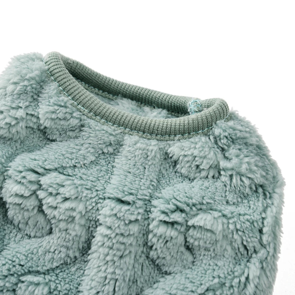 Cable Fleece Sweater with Crown Badge
