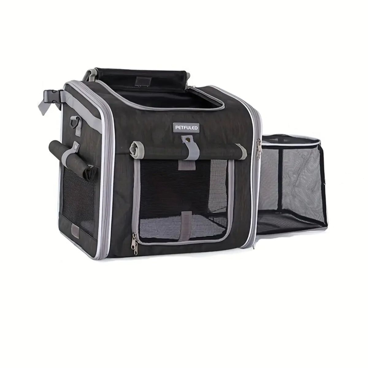 Expandable Pet Bike Basket and Backpack - Dark grey