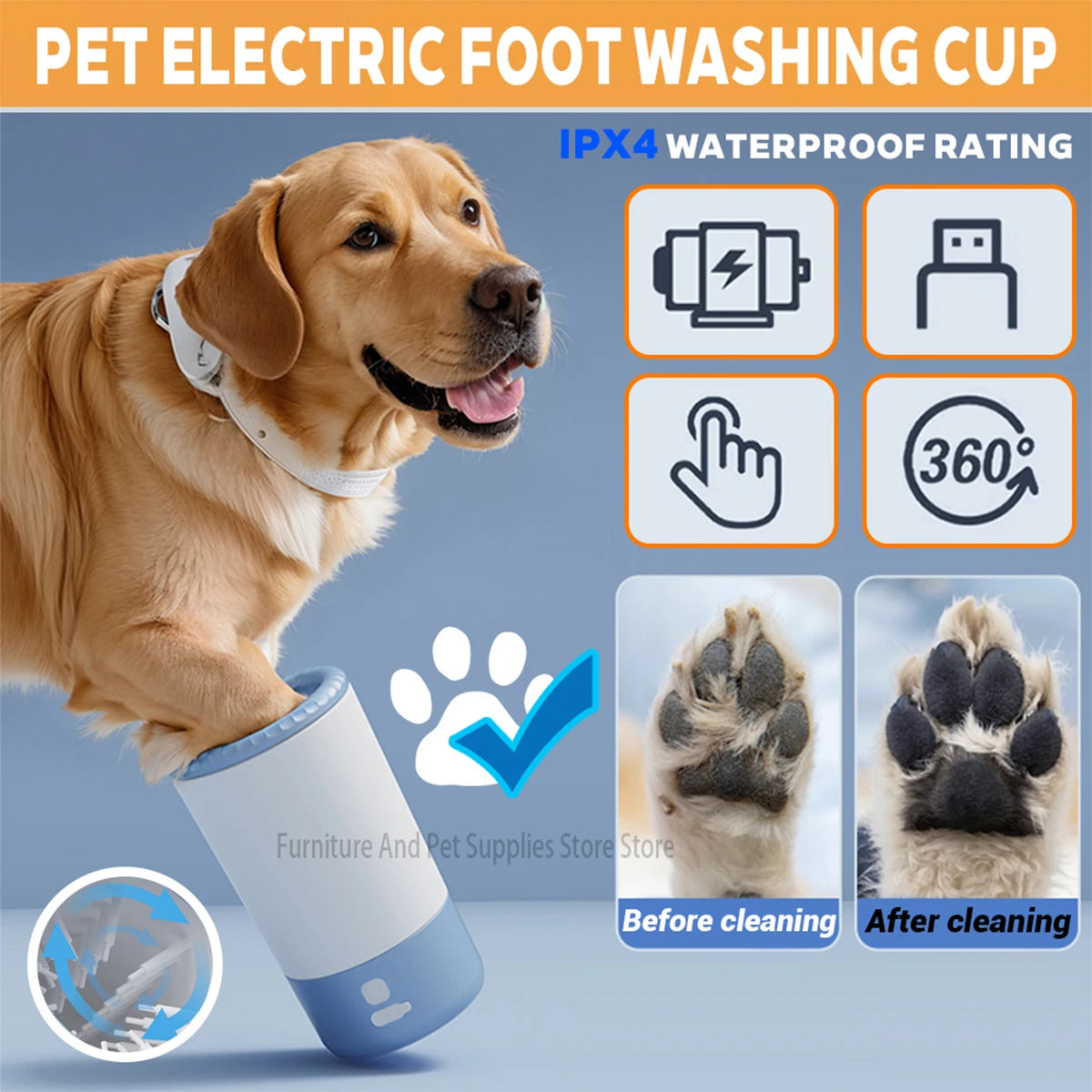 Electric Paw Washer Cup