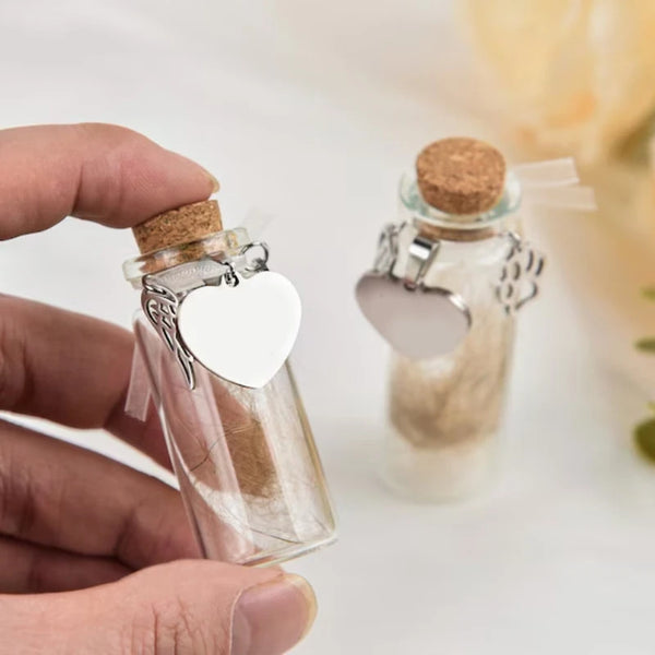 Glass Fur Keepsake Bottle